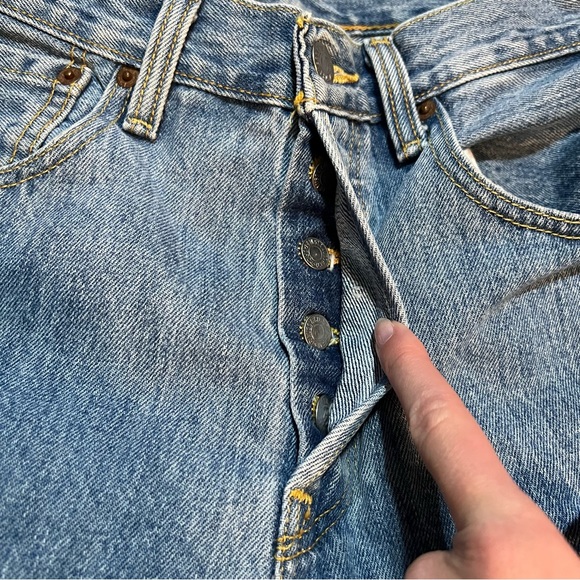 Levi’s 501 Denim Jeans Button Fly - Picture 7 of 8